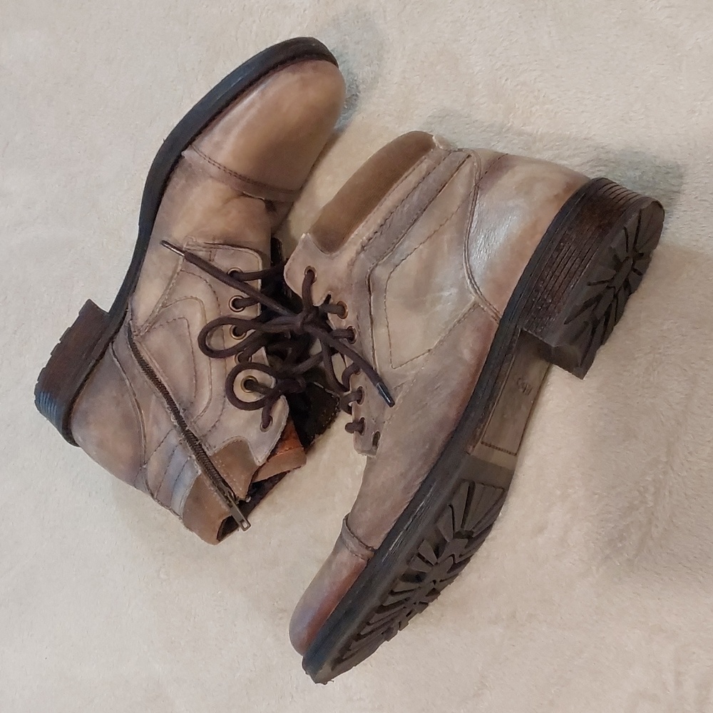 ALDO Preliand men's lace-up Distressed Leather Combat Boots Size 9.5 - Picture 6 of 10